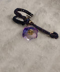 Hand-Crocheted Beaded Safety Pin Brooch | Iridescent Crystal Flower Kilt Pin